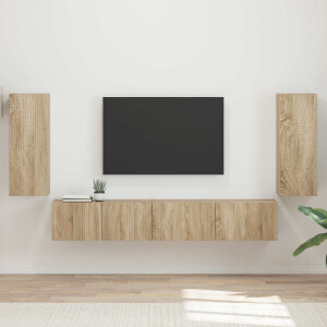 vidaXL Tv-meubelset 4 pcs Sonoma Eiken Bewerkt hout