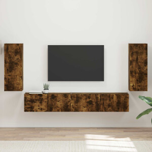 vidaXL Tv-meubelset 4 pcs Gerookt eiken Bewerkt hout
