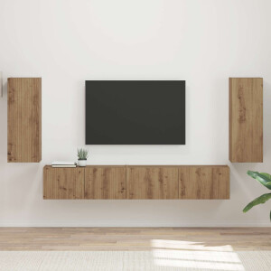 vidaXL Tv-meubelset 4 pcs Artisan Eiken Bewerkt hout