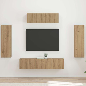 vidaXL TV-kast 5 pcs Artisan Eiken
