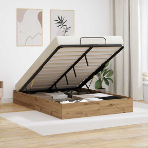 vidaXL Ottoman Bedframe Artisan Eik 150 x 200 cm Geconstrueerd hout