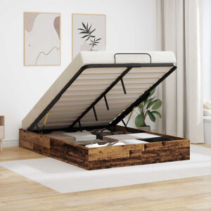vidaXL Ottoman Bedframe Oudhout 203 x 120 x 25 cm Geconstrueerd hout