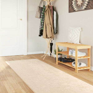 vidaXL Vloerkleedloper MARSA Crème 100 x 300 cm Polyester en PVC