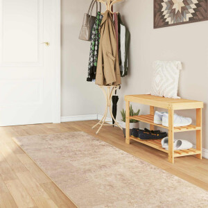 vidaXL Vloerkleedloper MARSA Beige 100 x 300 cm Polyester en PVC