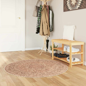 vidaXL Vloerkleedloper MARSA Geel 120 x 120 cm Polyester en PVC
