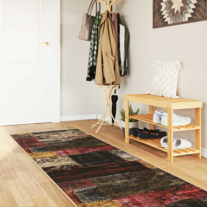 vidaXL Vloerkleedloper MARSA Multikleur 100 x 450 cm Polyester en PVC