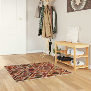 vidaXL Vloerkleedloper MARSA Multikleur 100 x 100 cm Polyester en PVC