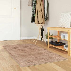 vidaXL Vloerkleedloper MARSA Wit 100 x 150 cm Polyester en PVC