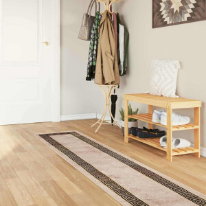 vidaXL Vloerkleedloper MARSA Zwart 50 x 250 cm Polyester en PVC