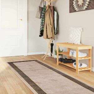 vidaXL Vloerkleedloper MARSA Zwart 100 x 400 cm Polyester en PVC
