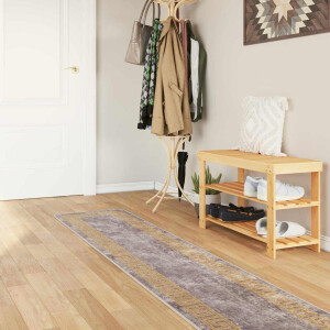 vidaXL Vloerkleedloper MARSA Grijs 50 x 350 cm Polyester en PVC