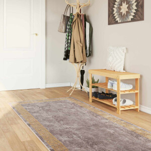 vidaXL Vloerkleedloper MARSA Grijs 100 x 300 cm Polyester en PVC
