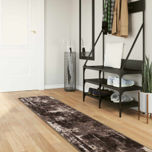 vidaXL Vloerkleedloper MARSA Zwart 50 x 350 cm Polyester en PVC