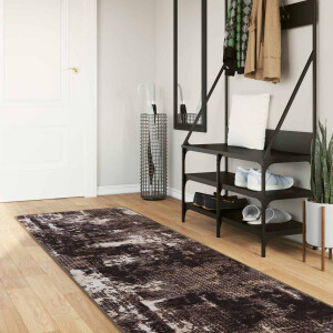 vidaXL Vloerkleedloper MARSA Zwart 80 x 400 cm Polyester en PVC