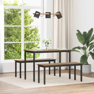 vidaXL Bank Ambachtelijk eiken 110 x 35 x 45 cm Bewerkt hout