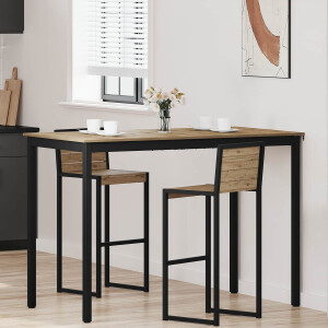 vidaXL Staande Bartafel Bewerkt hout