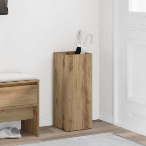 vidaXL Paraplu Standaard Artisan Eiken 25 x 24,5 x 64 cm Bewerkt hout