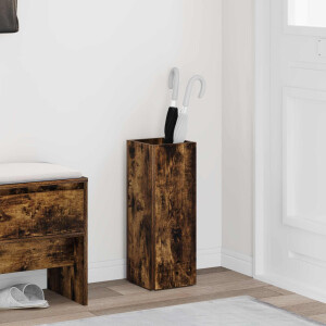 vidaXL Paraplu Standaard Gerookt eiken 20 x 20 x 55,5 cm Bewerkt hout