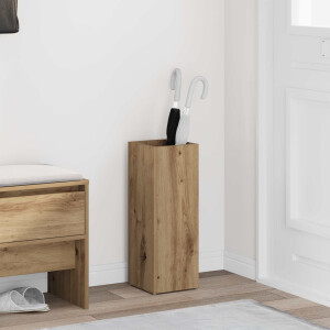 vidaXL Paraplu Standaard Artisan Eiken 20 x 20 x 55,5 cm Bewerkt hout