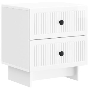 vidaXL Nachtkastje Hoogglans Wit 43 x 34,5 x 47,5 cm Bewerkt hout
