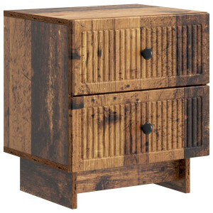 vidaXL Nachtkastje met lade Oud hout 43 x 34,5 x 47,5 cm Bewerkt hout