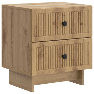 vidaXL Nachtkastje Artisanaal eiken 43 x 34,5 x 47,5 cm Bewerkt hout