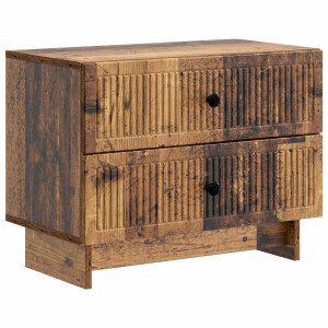 vidaXL Nachtkastje met lade Oud hout 62 x 34,5 x 47,5 cm Bewerkt hout