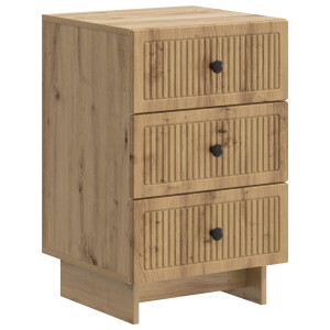 vidaXL Nachtkastje Artisanaal eiken 43 x 41 x 66,5 cm Bewerkt hout
