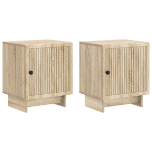 vidaXL Nachtkastje 2 pcs Sonoma Eiken 43 x 34,5 x 50 cm Bewerkt hout