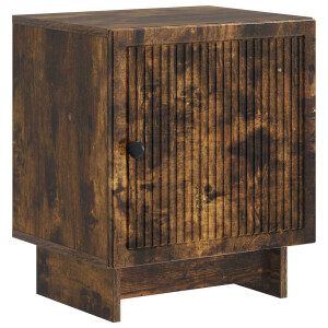 vidaXL Nachtkastje Gerookt eiken 43 x 34,5 x 50 cm Bewerkt hout