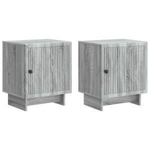 vidaXL Nachtkastje 2 pcs Grijs sonoma 43 x 34,5 x 50 cm Bewerkt hout