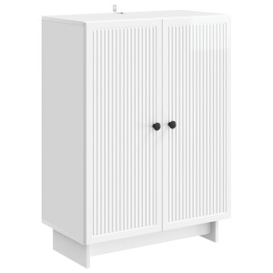 vidaXL Dressoir Hoogglans Wit 66 x 34,5 x 90 cm Bewerkt hout