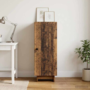 vidaXL Dressoir Oud hout 33 x 34,5 x 90 cm Bewerkt hout