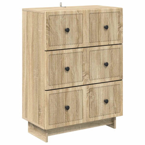 vidaXL Ladenkast Sonoma Eiken 66 x 34,5 x 90 cm Bewerkt hout
