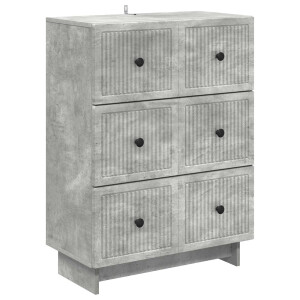 vidaXL Ladenkast Betongrijs 66 x 34,5 x 90 cm Bewerkt hout