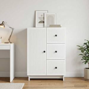 vidaXL Dressoir met lade Wit 66 x 34,5 x 90 cm Bewerkt hout