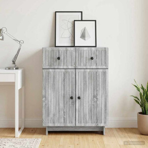 vidaXL Dressoir met lade Grijs sonoma 66 x 34,5 x 90 cm Bewerkt hout