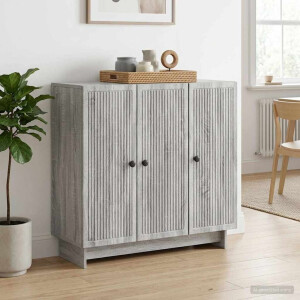 vidaXL Dressoir Grijs sonoma 89 x 34,5 x 80 cm Bewerkt hout