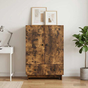 vidaXL Dressoir Gerookte Eik 66 x 34,5 x 95 cm Geconstrueerd hout