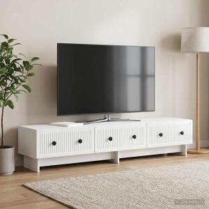 vidaXL TV-kast met lade Hoogglans Wit 147 x 34,5 x 30 cm Bewerkt hout