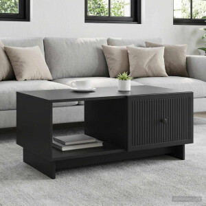 vidaXL Salontafel Zwart 90 x 50 x 40 cm Bewerkt hout