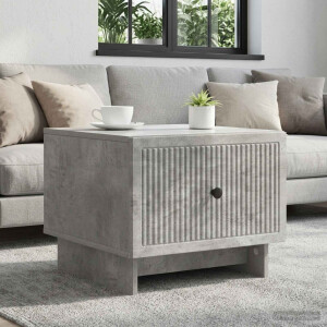 vidaXL Salontafel met lade Betongrijs 49 x 50 x 40 cm Bewerkt hout