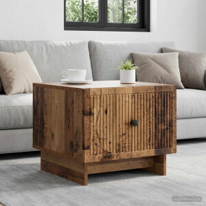 vidaXL Salontafel met lade Oud hout 49 x 50 x 40 cm Bewerkt hout