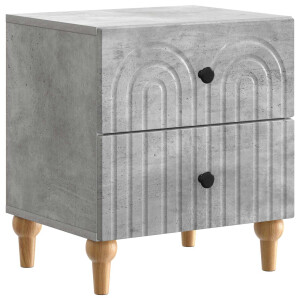vidaXL Nachtkastje met lade Betongrijs 43 x 34,5 x 48 cm Bewerkt hout