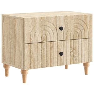vidaXL Nachtkastje Sonoma Eiken 62 x 34,5 x 48 cm Bewerkt hout