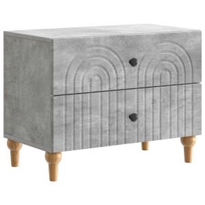 vidaXL Nachtkastje met lade Betongrijs 62 x 34,5 x 48 cm Bewerkt hout