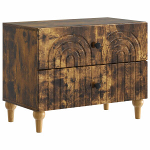 vidaXL Nachtkastje Gerookt eiken 62 x 34,5 x 48 cm Bewerkt hout