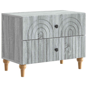 vidaXL Nachtkastje Grijs sonoma 62 x 34,5 x 48 cm Bewerkt hout