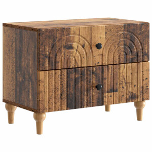 vidaXL Nachtkastje met lade Oud hout 62 x 34,5 x 48 cm Bewerkt hout