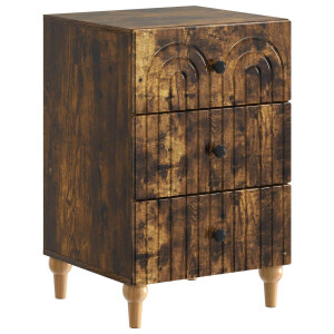 vidaXL Nachtkastje Gerookt eiken 43x 41 x 66,5 cm Bewerkt hout